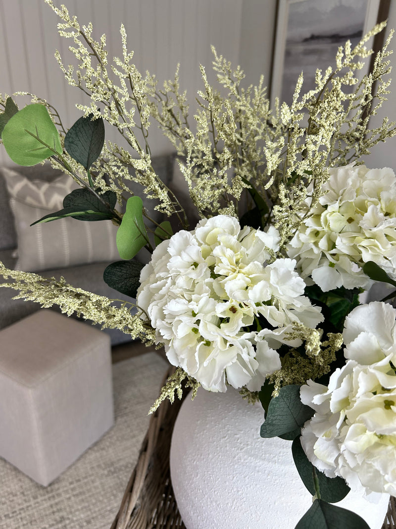 Cream off white French Hydrangea 54cm