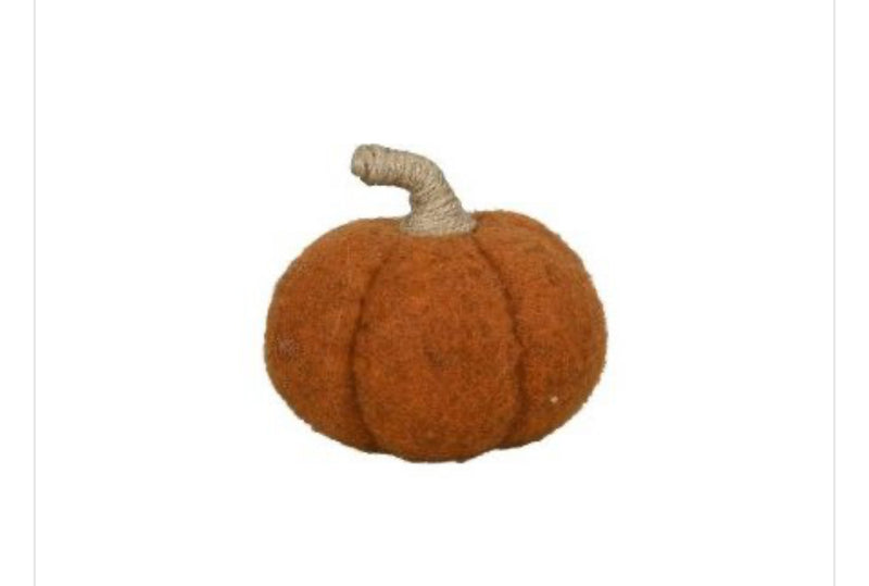 Orange felt pumpkin 2 sizes