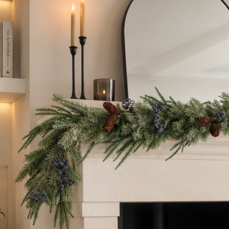 Premium juniper blue berry garlands 180cm