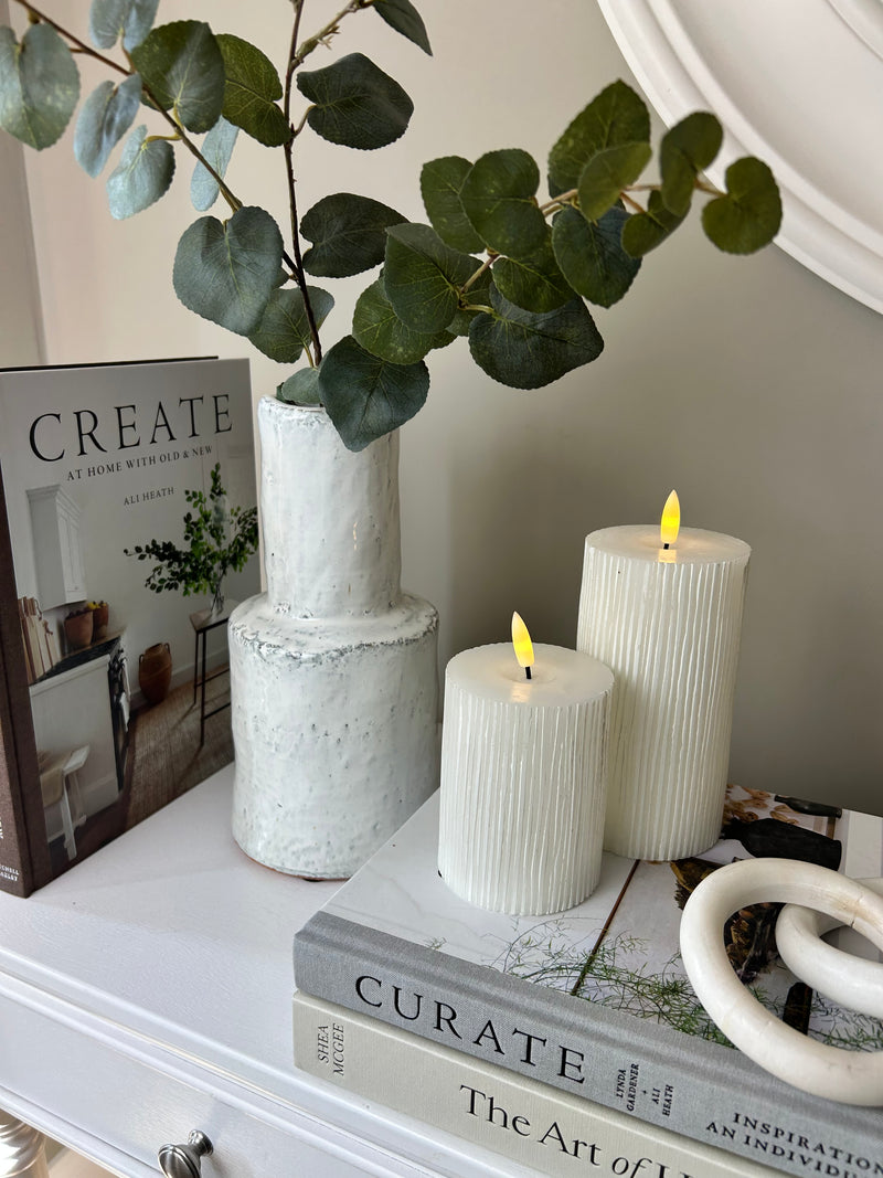 Tall rustic glaze chunky ceramic vase