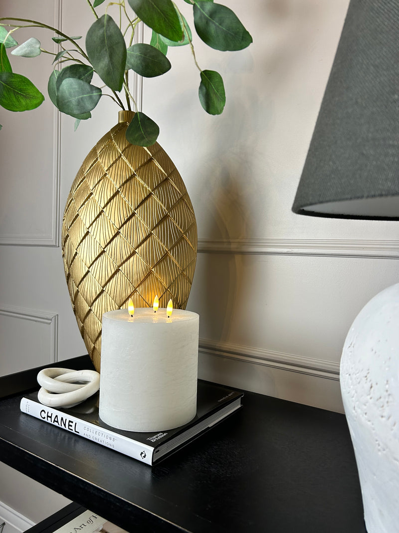 Gold tall shaped vase 52cm