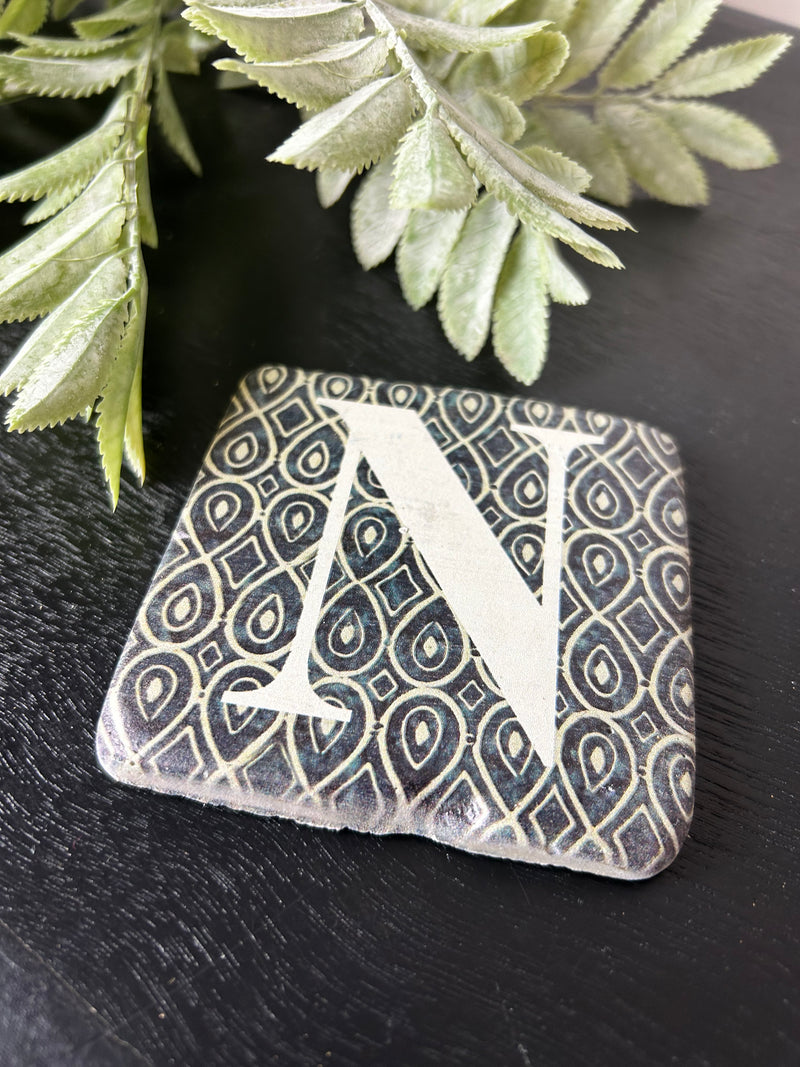 Alphabet drink resin coasters