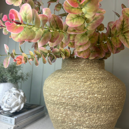 Natural Seagrass rustic Urn Shaped Basket vase