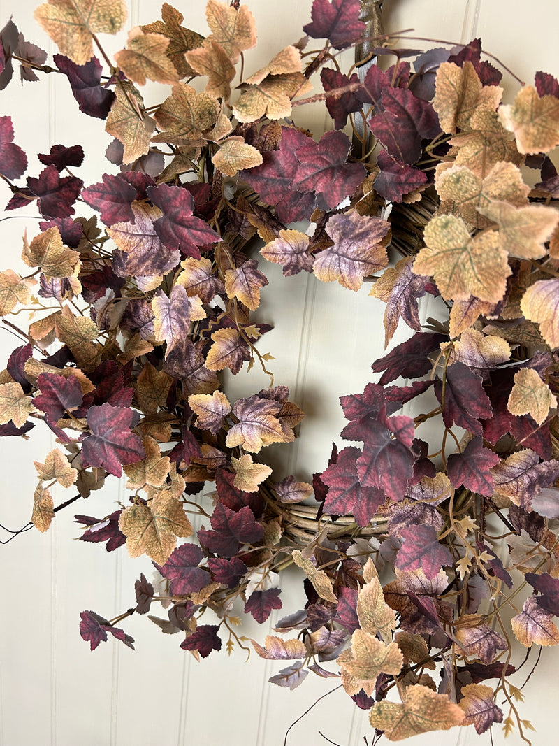 Rustic Autumn Fallen Leaf Wreath 55cm