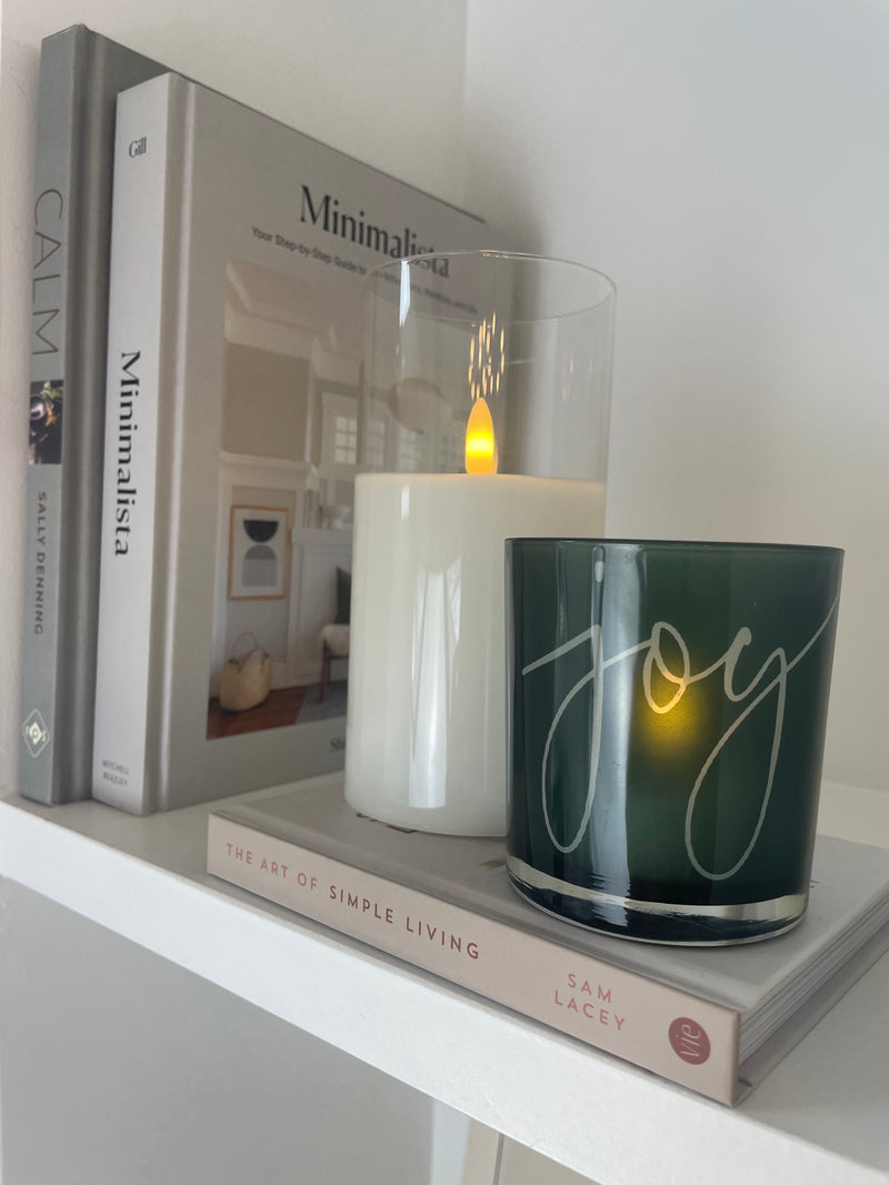 Green joy candle small, 2 sizes