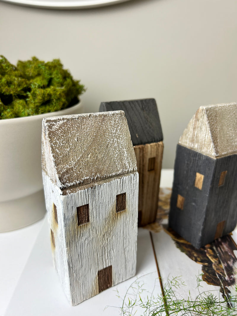Wooden Scandi Houses, 3 colours