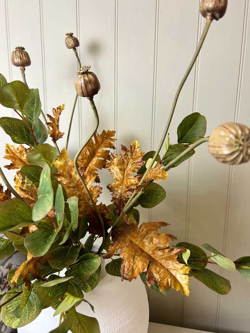 Brown poppy leaf stem 85cm