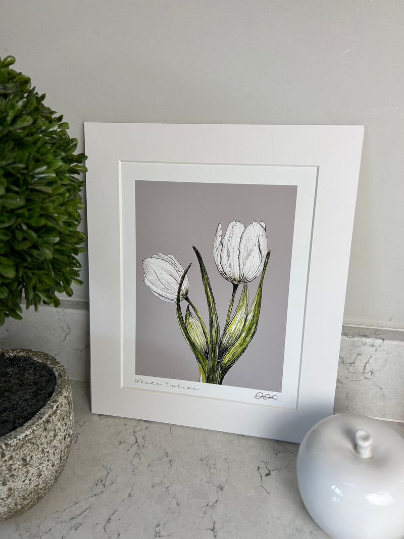 Beautiful mounted floral prints 4 styles