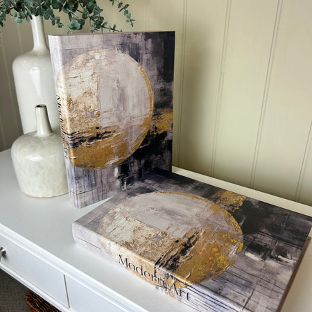 Moonlight Modern Art Storage Book gold