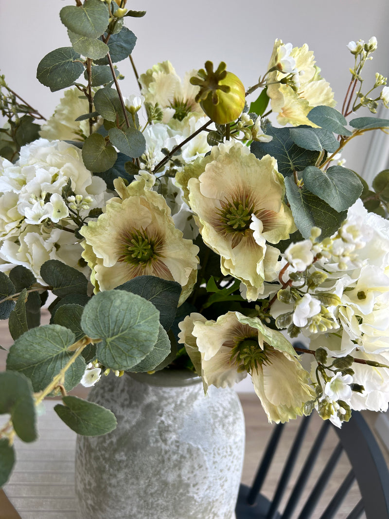 White wax flower stem 65cm