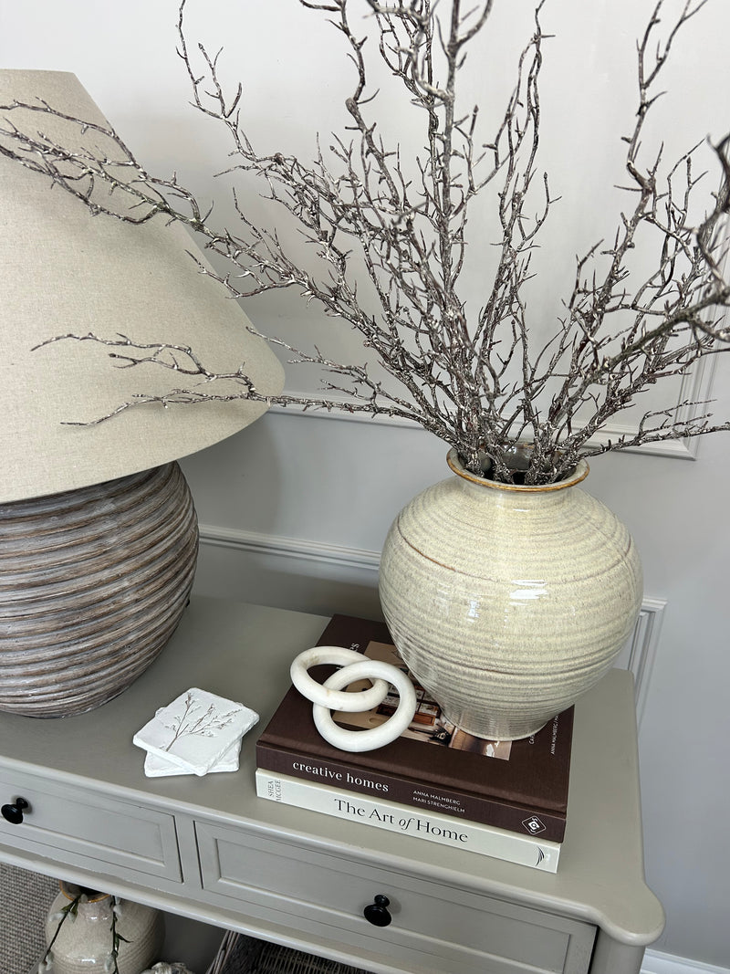 Textured round shaped vase