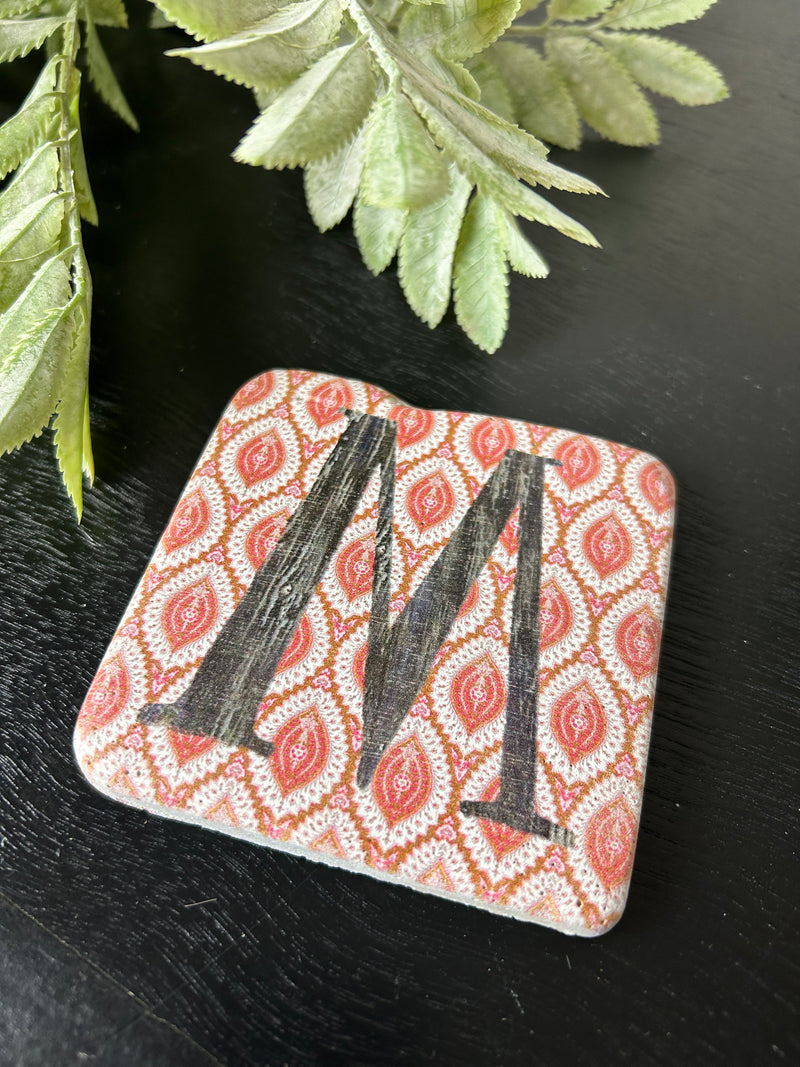 Alphabet drink resin coasters