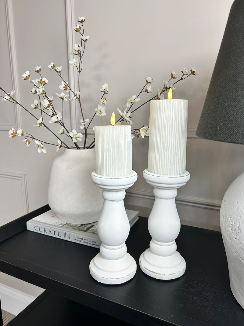 Cream beige Embossed Leaf print Plant Pots 2 sizes
