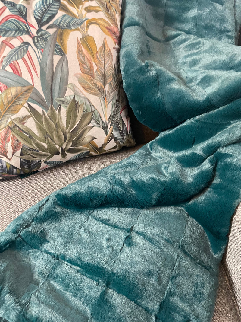 Emerald Green Empress fur throw