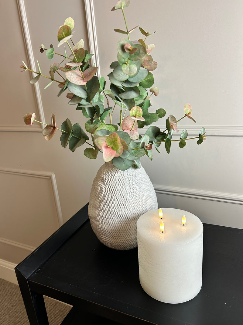 White woven textured vase