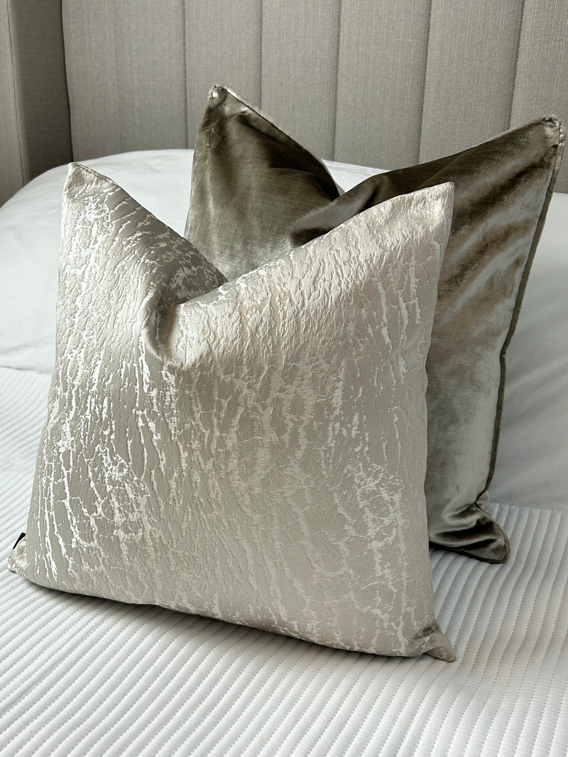 Narrow slate stripe cushion 50x50