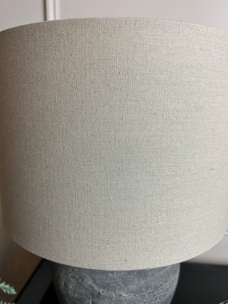 Amalfi Dark Grey Table Lamp With Linen Shade