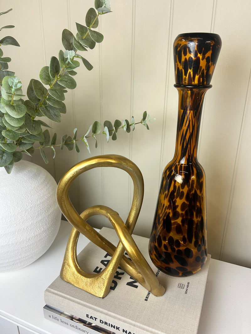 Mottled print tall bottle with stopper 46cm