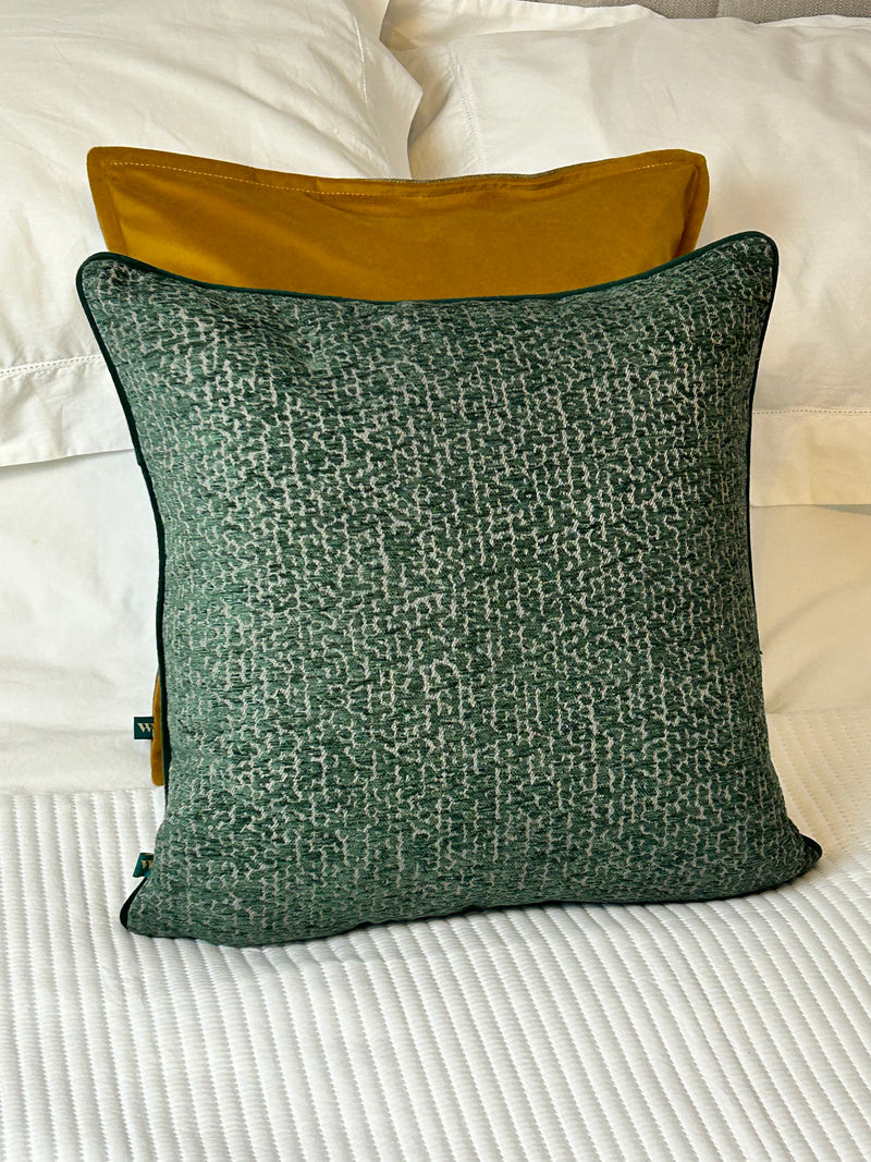 Cirro Green Jacquard Weave Cushion 45x45cm