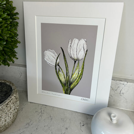Beautiful mounted floral prints 4 styles