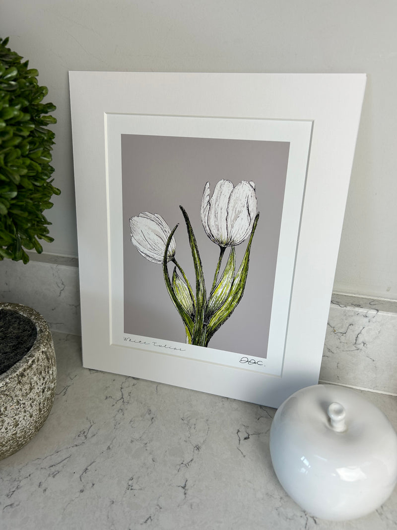 Beautiful mounted floral prints 4 styles