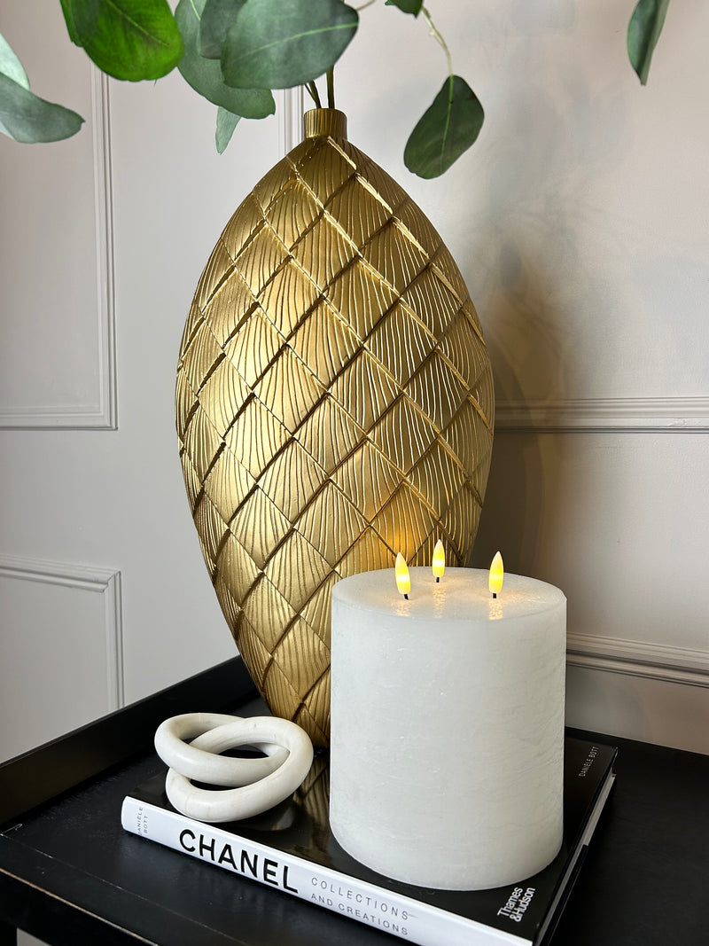 Gold tall shaped vase 52cm