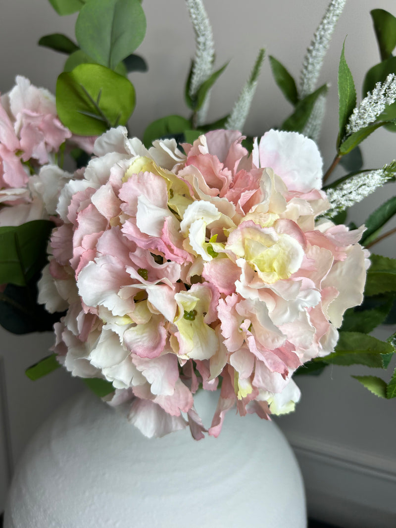 Soft pink French hydrangeas 56cm
