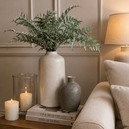 Liv crackle glaze oval vase