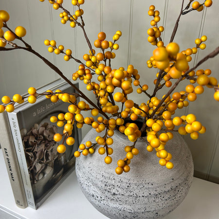 Yellow autumn berry stem 75cm