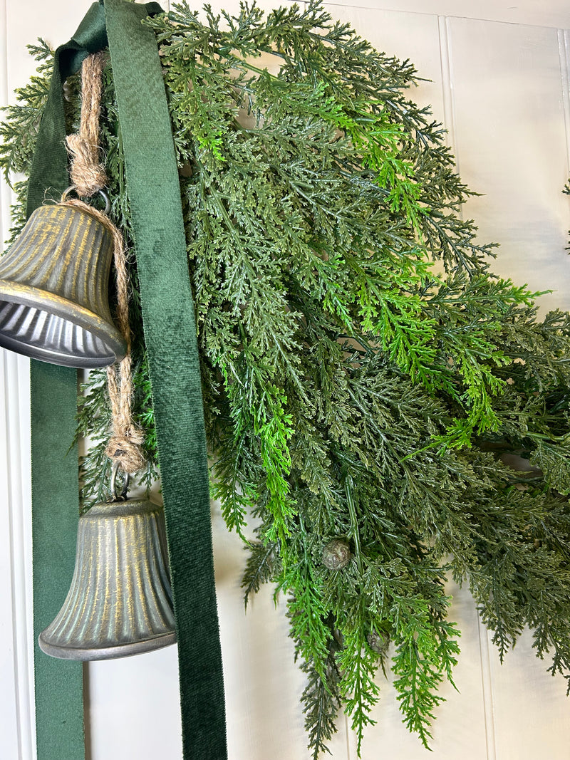 185cm cedar full real feel garland with seeds 6ft