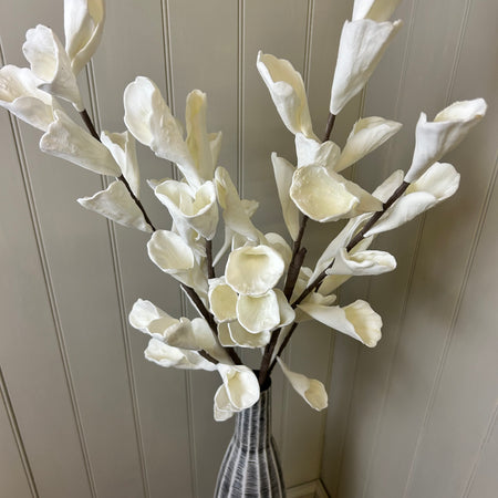 White large tall multi stem branch 117cm