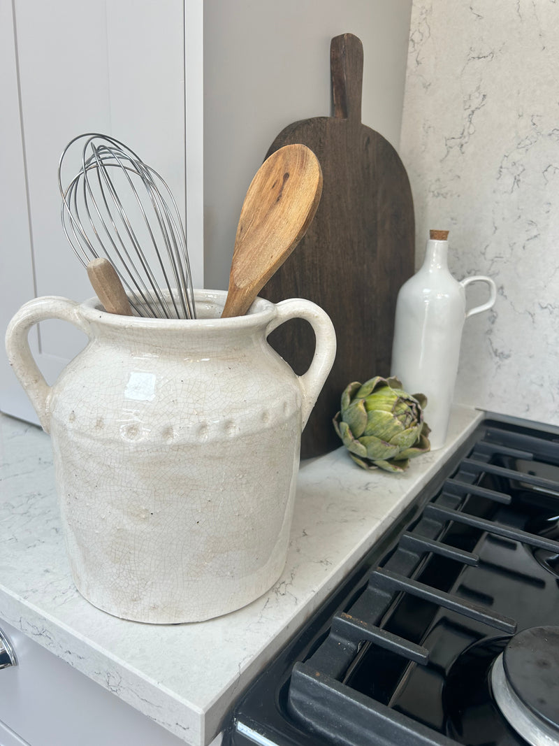 Urn Style Double Handled Vase jar utensils