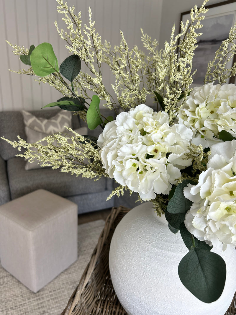 Cream off white French Hydrangea 54cm