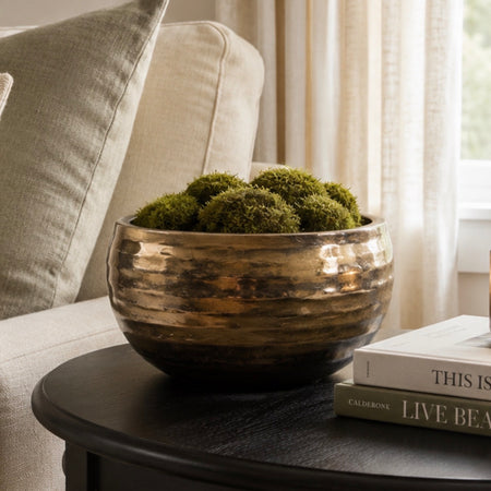 Chunky black and gold textured deep bowl