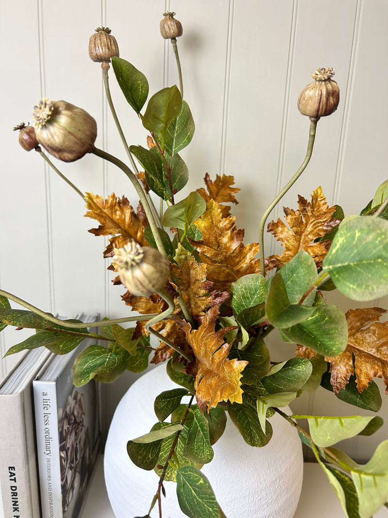 Brown poppy leaf stem 85cm