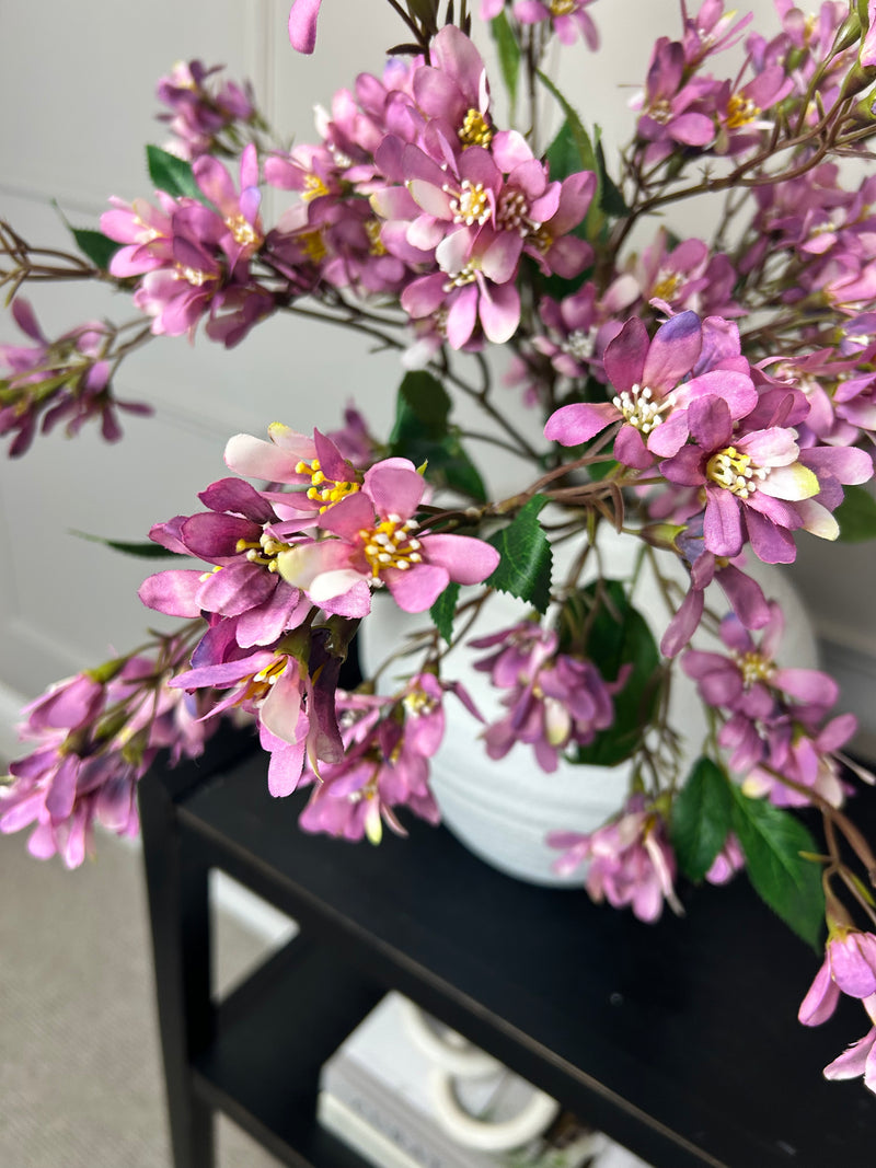 Lilac purple spring blossom stem spray 70cm