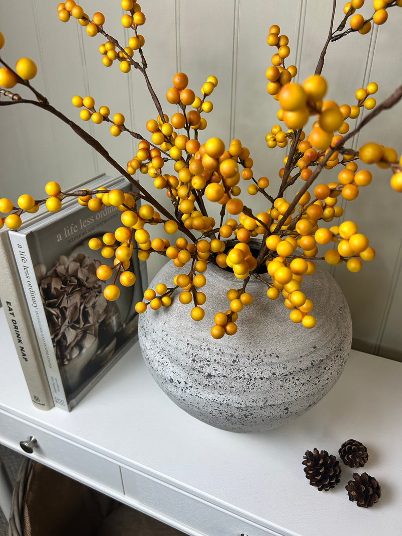 Yellow autumn berry stem 75cm