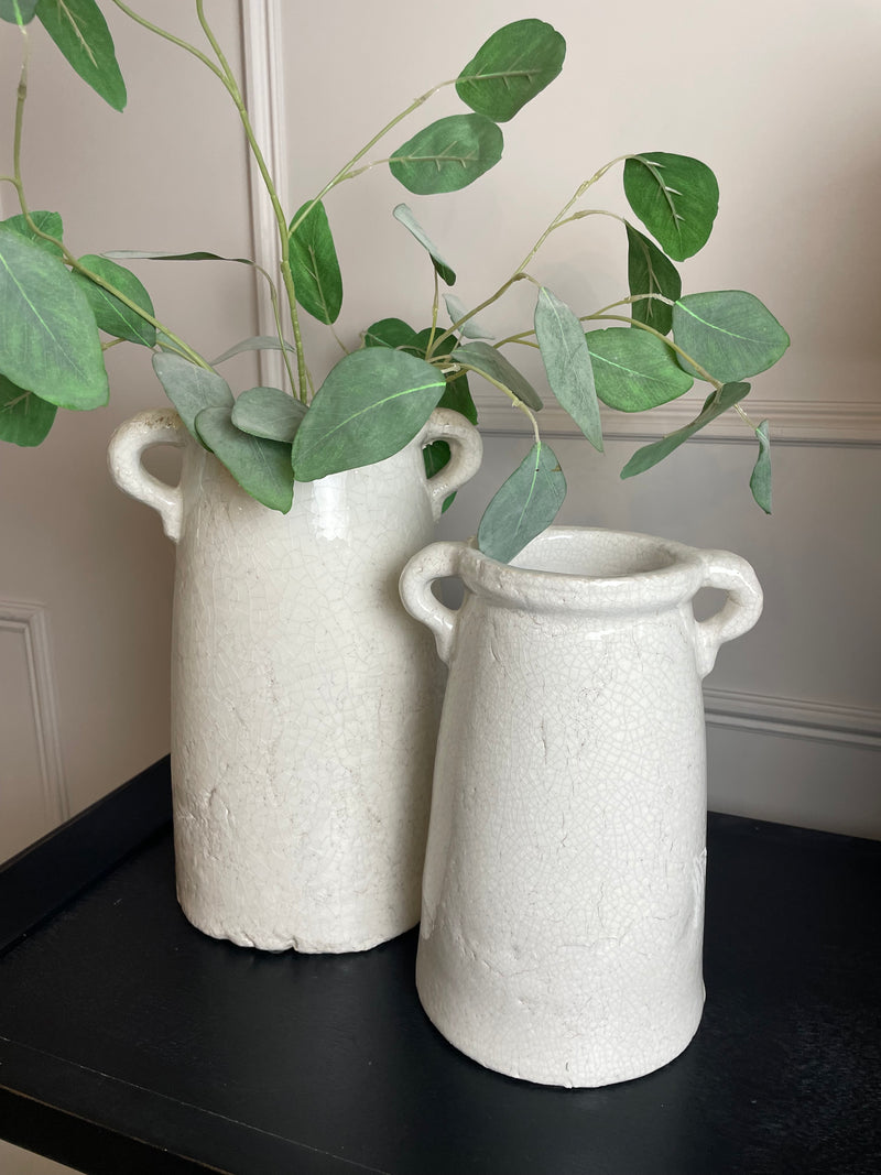 Ravello crackle glaze vase jar medium