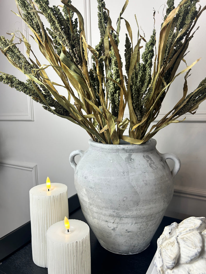 Dried Wheatgrass reed stem bunch green 65cm
