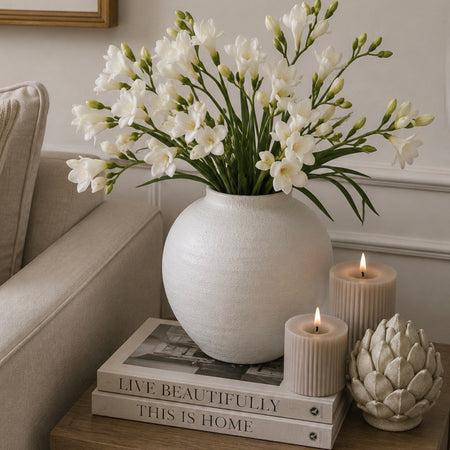 White freesia stem 55cm