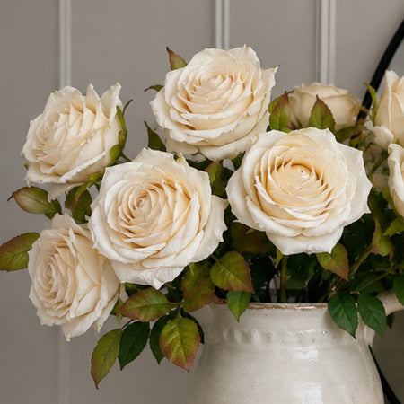 Oyster large rose full multi bunch bouquet