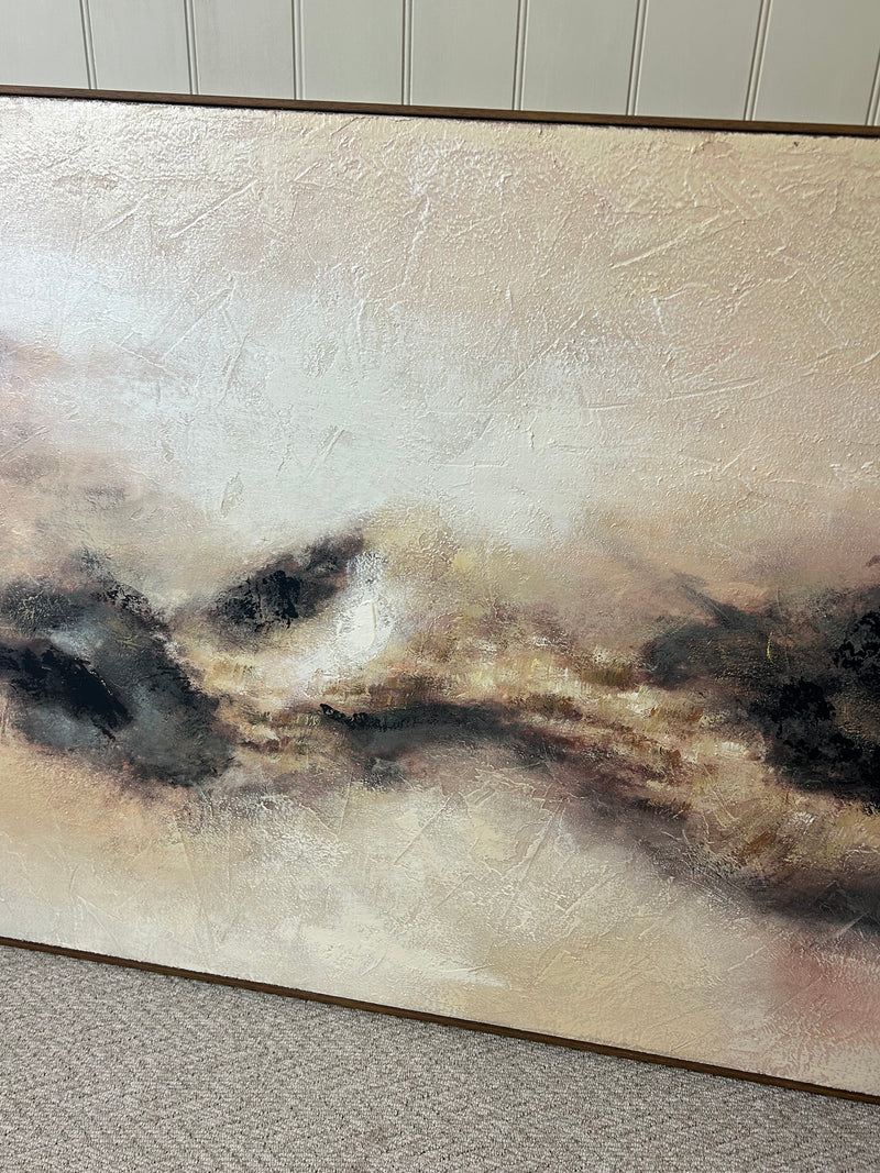 Moody Abstract dark frames canvas hand finished art 140x100cm