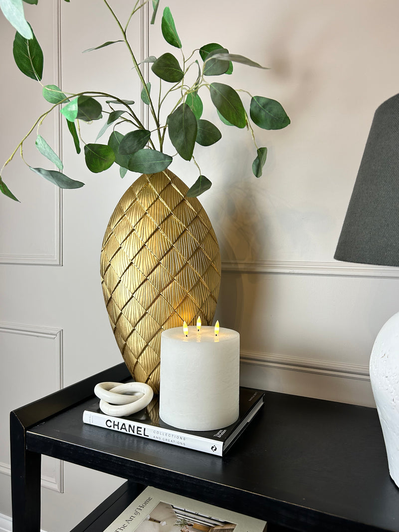 Gold tall shaped vase 52cm