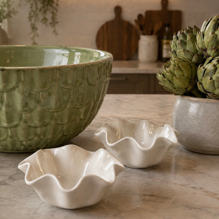 Frill edge dip nibble bowl