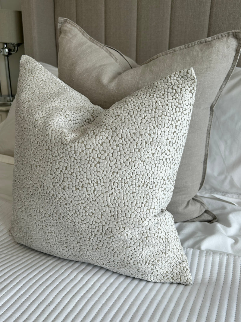 Off white champagne dots luxe premium cushion 45cm