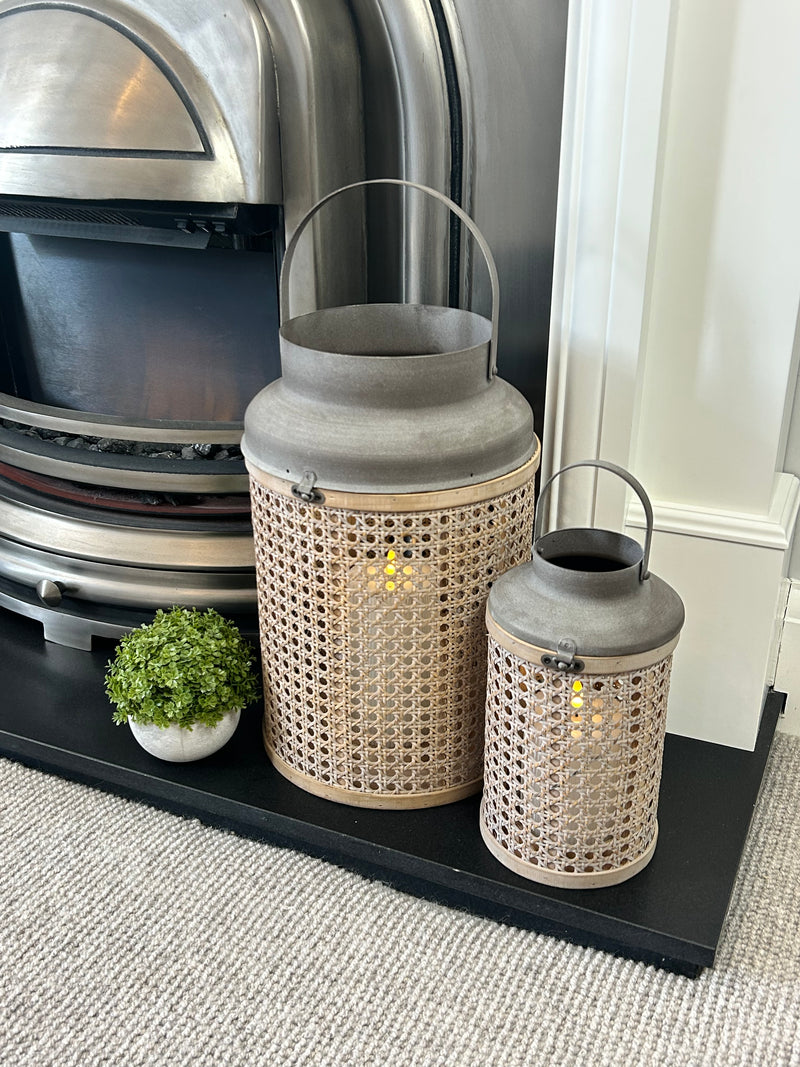 Rattan Weave & Metal Lanterns