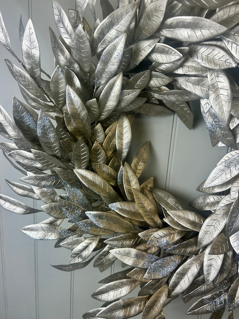 Large Golden Eucalyptus Leaf Wreath 60cm