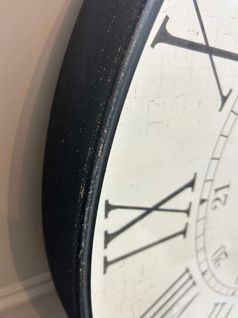 Huge metal embossed clock 80cm