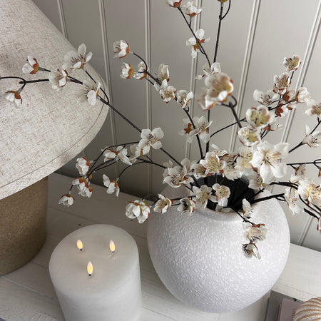 Cream Japanese silk cherry blossom 68cm