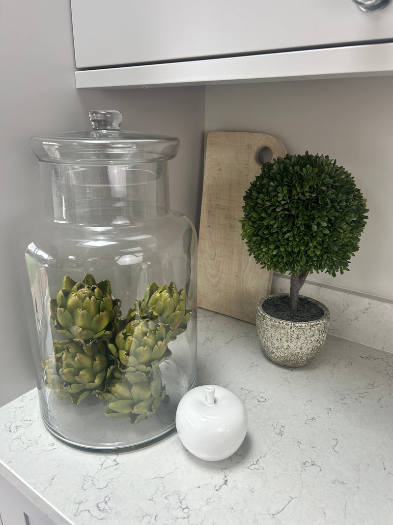 Extra large glass lidded jar